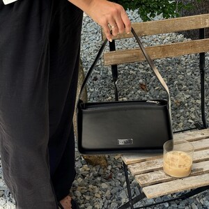 Eco Leather Shoulder Bag, Small Bag For Women,Women's Bag, Women's Gift, Shoulder Bag, Eco Leather Bag, Shoulder Bag Women, Women's Day Gift Black Eco Leather