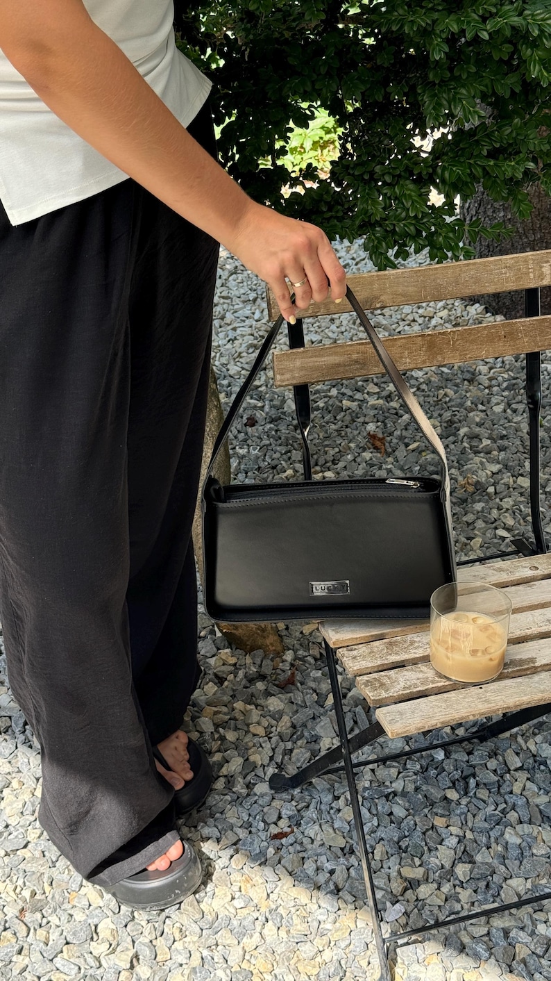 Eco Leather Shoulder Bag, Small Bag For Women,Women's Bag, Women's Gift, Shoulder Bag, Eco Leather Bag, Shoulder Bag Women, Women's Day Gift Black Eco Leather