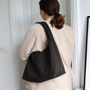 Woven Vegan Suede Hobo Bag for Women | Large Shoulder Bag | Slouchy Everyday Purse | Gift for Her
