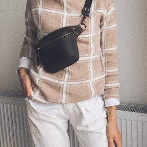 Handmade Leather Hip Bag,Fanny Pack Leather,Leather Crossbody Bag, Personalized Leather Crossbody Bag