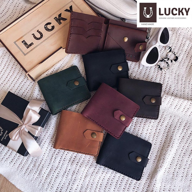 Mini Leather Walletpersonalised Leather Walletsmall Wallet Etsy