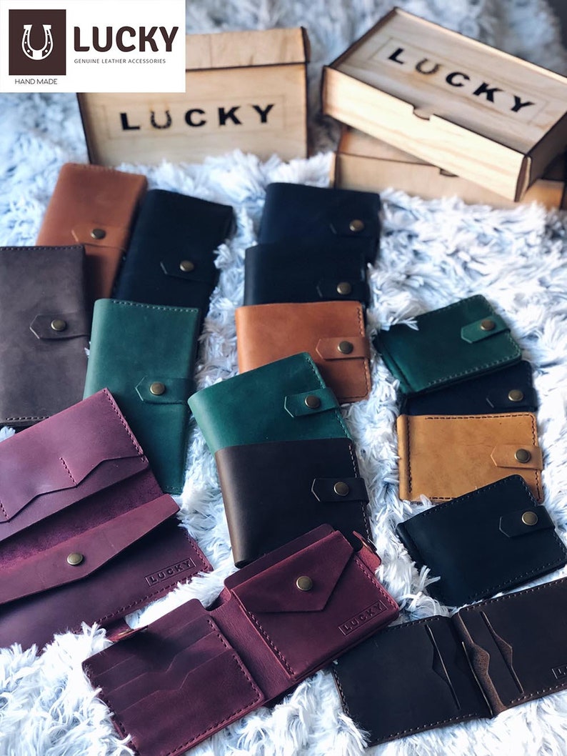 Mini Leather Walletpersonalised Leather Walletsmall Wallet Etsy