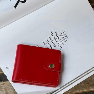 Small Wallet for Women, Personalized Leather Wallet, Leather Wallet with Coin Purse, Mini Wallet, Handmade Womens Wallet with Card Pocket image 3