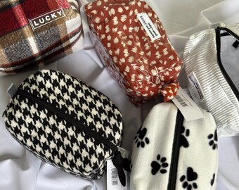 Handmade Toiletry Bag for Women, Makeup Bag as a Mother's Day Gift, Women's Cosmetic Bag as a Gift for Mom, Textile Toiletry Travel Bag