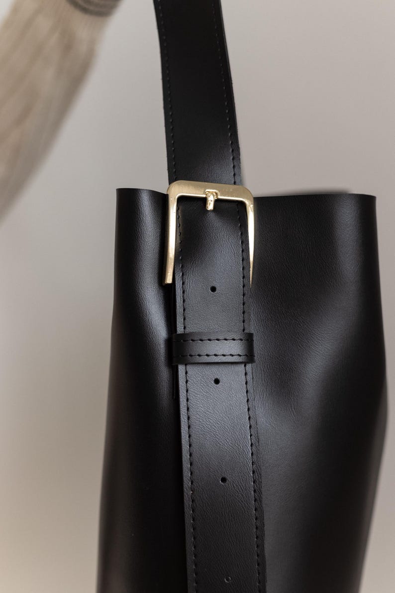 Vegan Leather Shoulder Bag, Eco Leather Hobo Bags for Women, Women's Shopper Bag like Gift, Big Shopper Bag, Handmade Tote Bag Aesthetic image 10