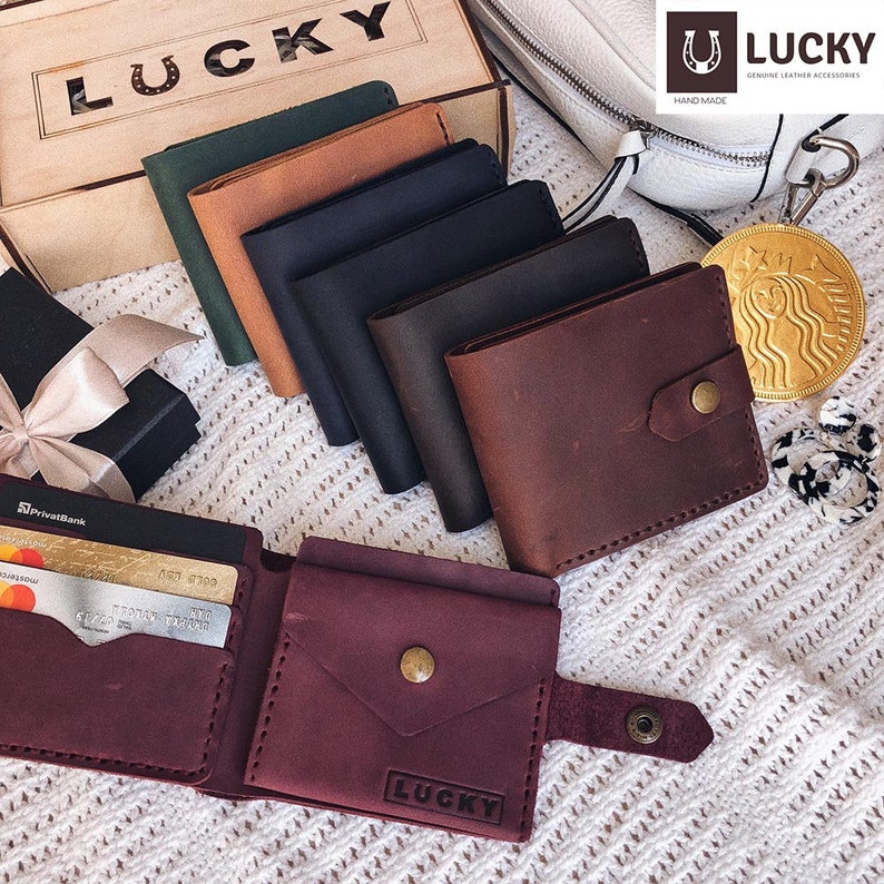 Mini Leather Walletpersonalised Leather Walletsmall Wallet Etsy