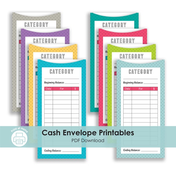 cash envelope printables etsy