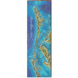 Anna Maria Island, Florida Karte Holzschild | Wand-Kunstdruck auf Echtholz