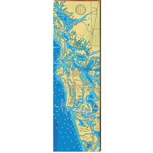 Marco Island, Mapa Florydy | Sztuka ścienna na prawdziwym drewnie
