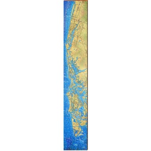 Marco Island, Floryda Topograficzna mapa w dużym stylu ściennym | Sztuka ścienna wydrukowana na prawdziwym drewnie