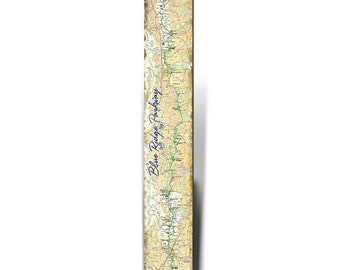 Blue Ridge Parkway Large Map | Size: 9.5" x 60" Wall Art