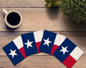 Texas State Flag | Drink Coaster Set