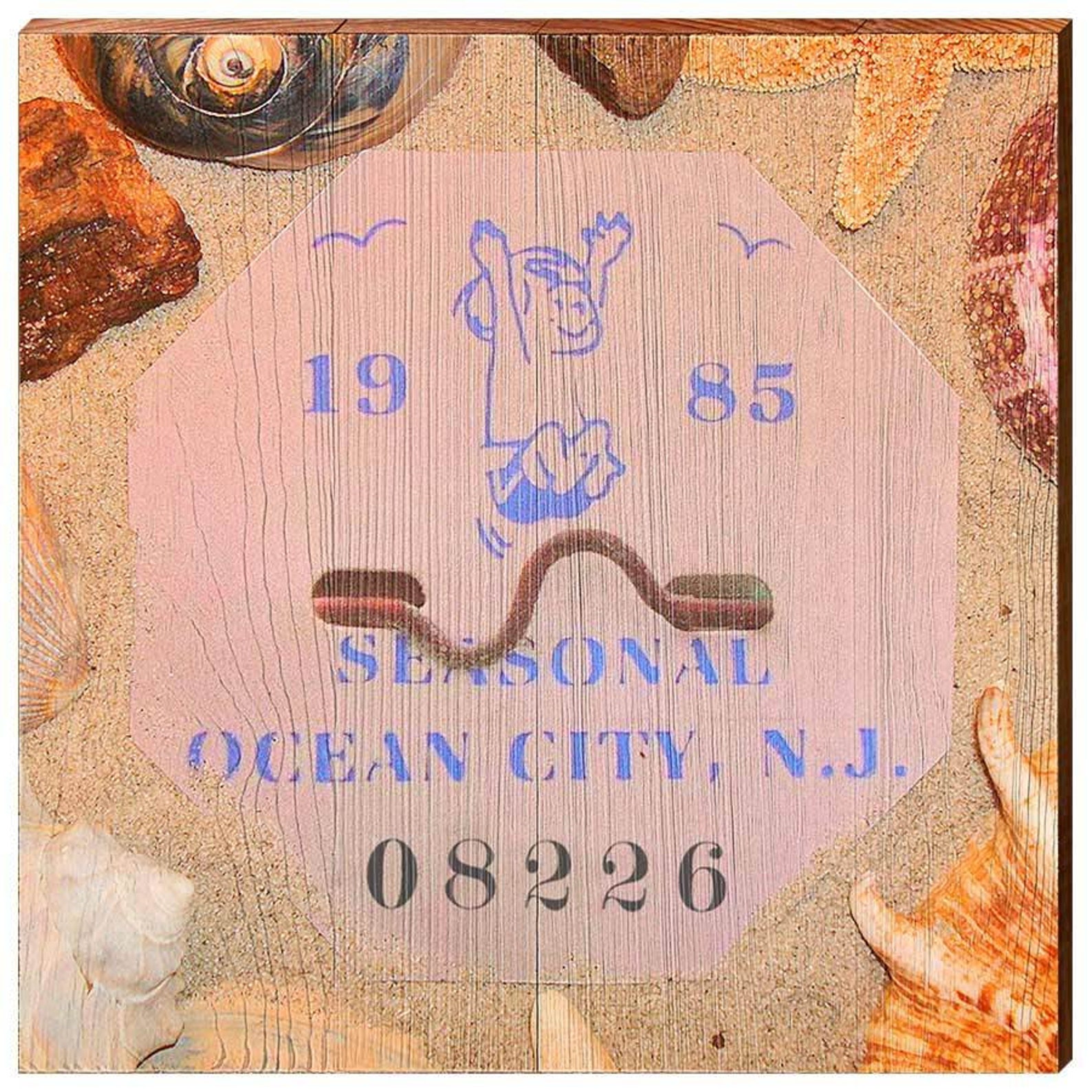 Ocean City New Jersey 1985 Beach Tag Art Etsy