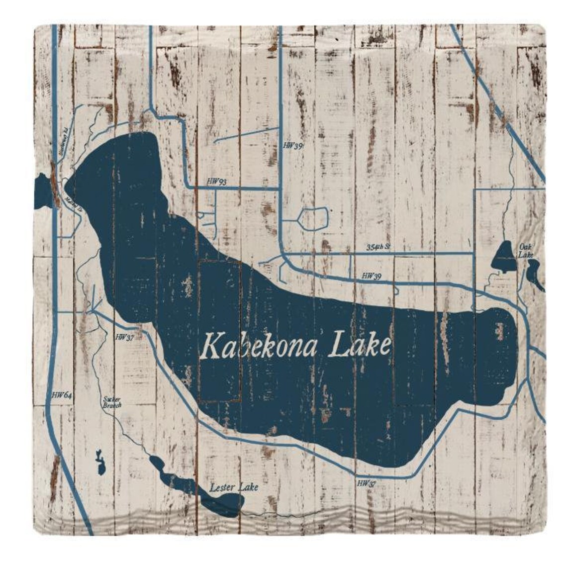 Kabekona Lake Minnesota Map Coasters Drink Coaster Set of 4 Etsy Finland