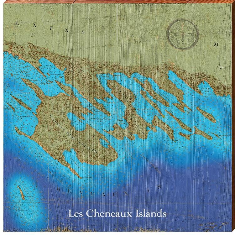 Les Cheneaux Islands Michigan Topographical Styled Map Real Etsy