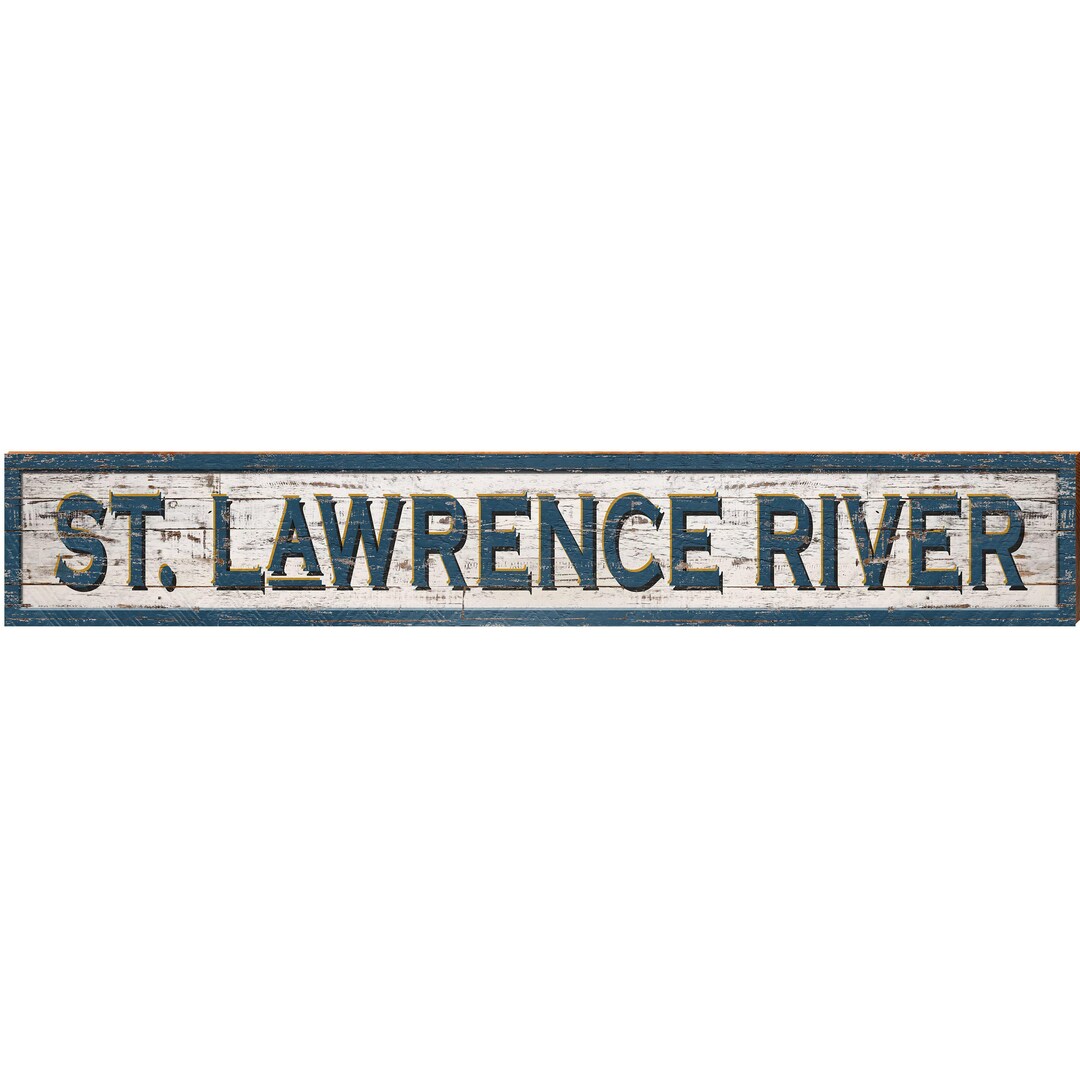 Lawrence Sign St. Lawrence River Wooden Sign | Wall Art Print on Real Wood - Etsy