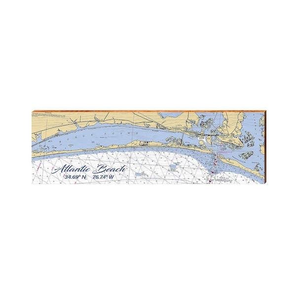 Atlantic Beach Nc Map Etsy
