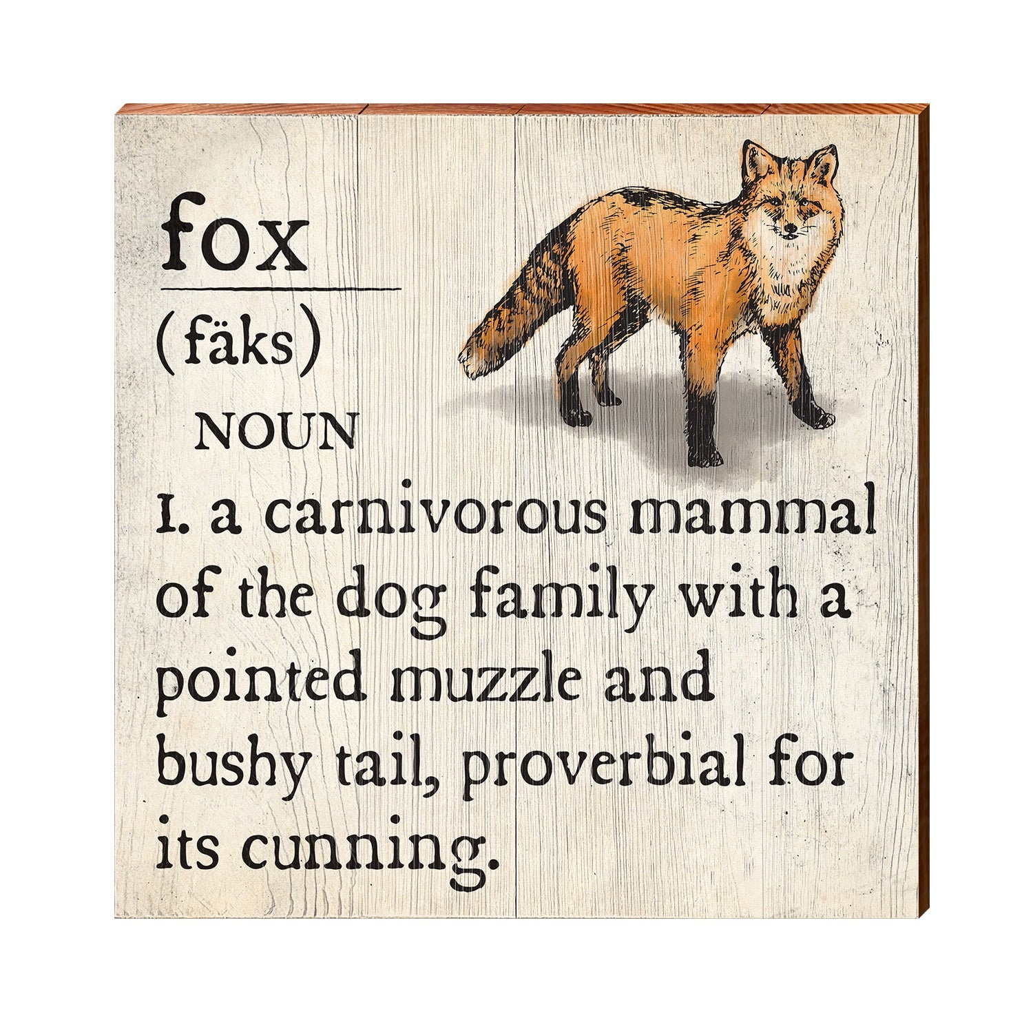 Fox Definition Wooden Sign Wall Art Print on Real Wood - Etsy Israel Fox Definition Wooden Sign Wall Art Print on Real Wood - Etsy Israel