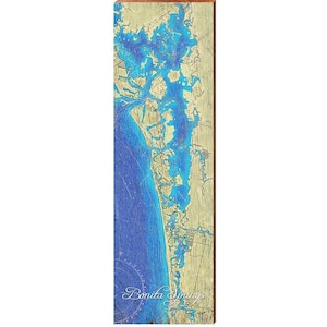 Panneau en bois de carte de Bonita Springs, Floride | Impression d'art mural sur bois véritable
