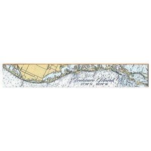 Carta náutica de Treasure Island, Florida, arte mural grande / impresión de arte mural en madera auténtica
