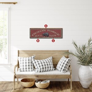 Customizable Lodge Red Wooden Sign | Wall Art Print on Real Wood