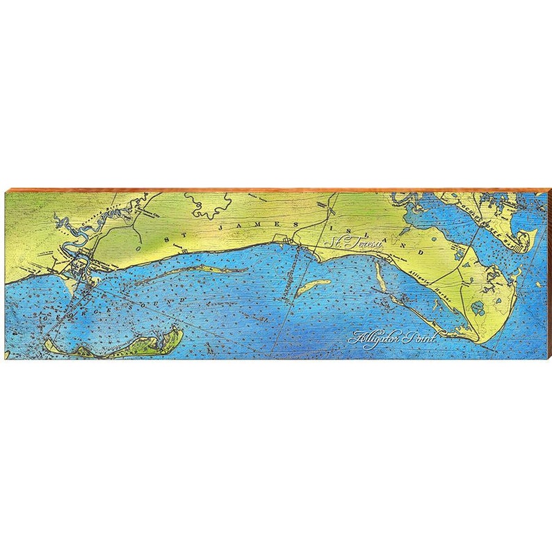 St. Teresa & Alligator Point Florida Topographical Styled Map Etsy