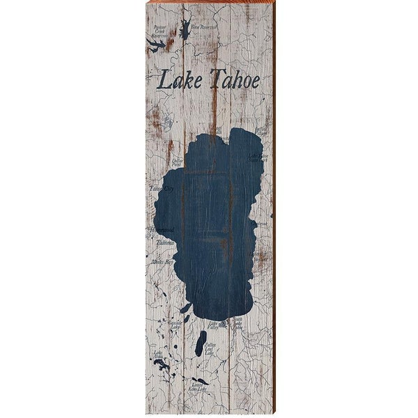 Lake Tahoe Wood Map Etsy