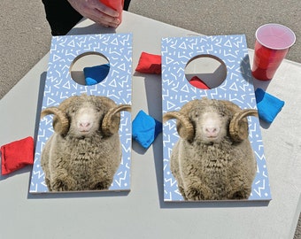 Carolina Blue Ram | Fun Size Mini Cornhole Game