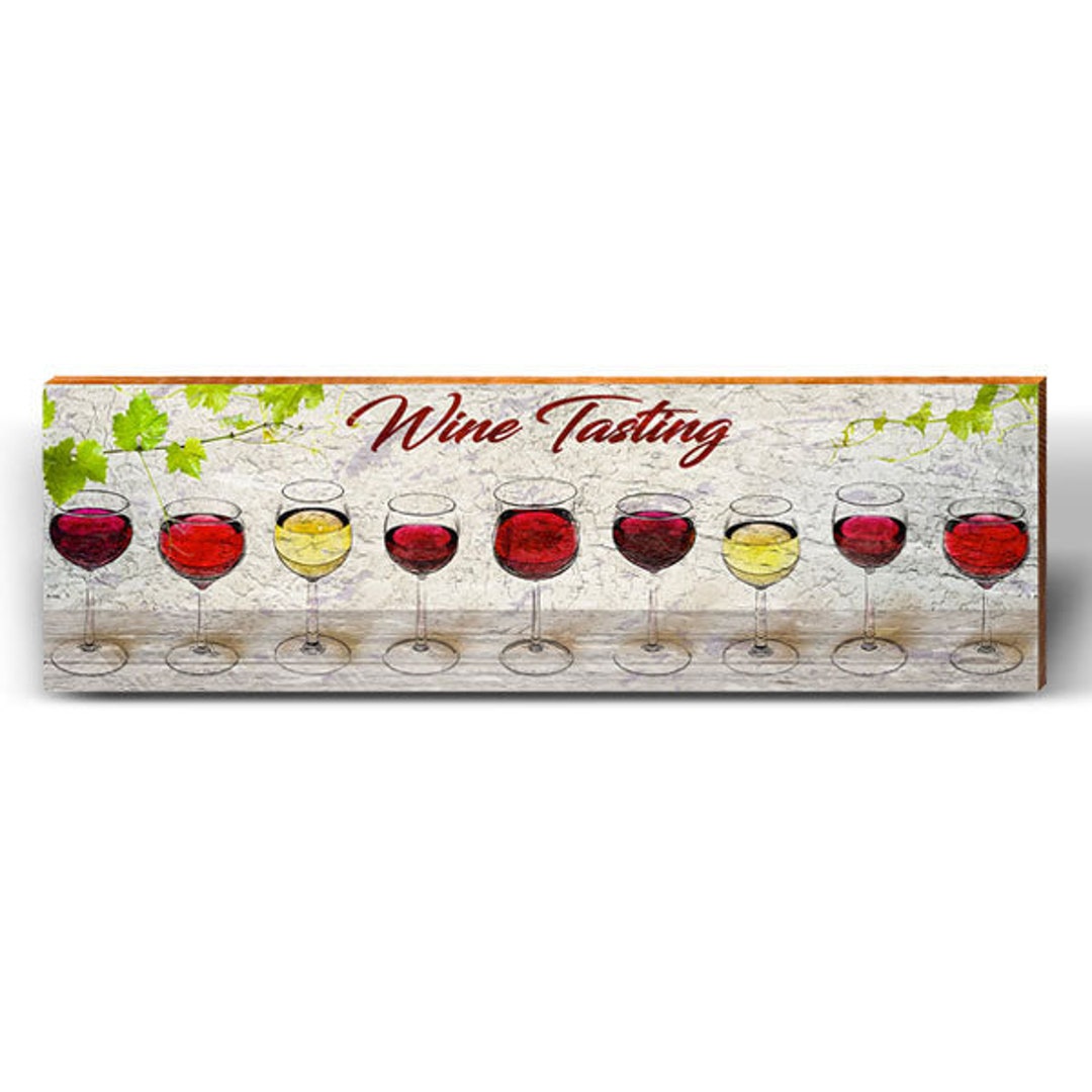 White Background Wine Tasting Art Wall Art Print on Real Etsy