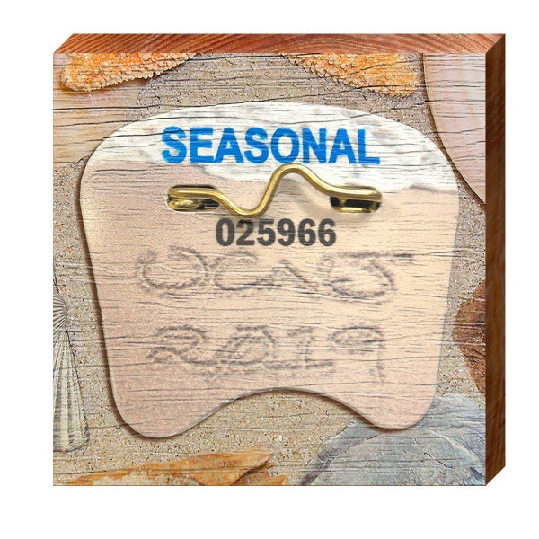 Ocean City, New Jersey 2019 Beach Tag Art Wooden Sign | Wall Art Print on Real Wood