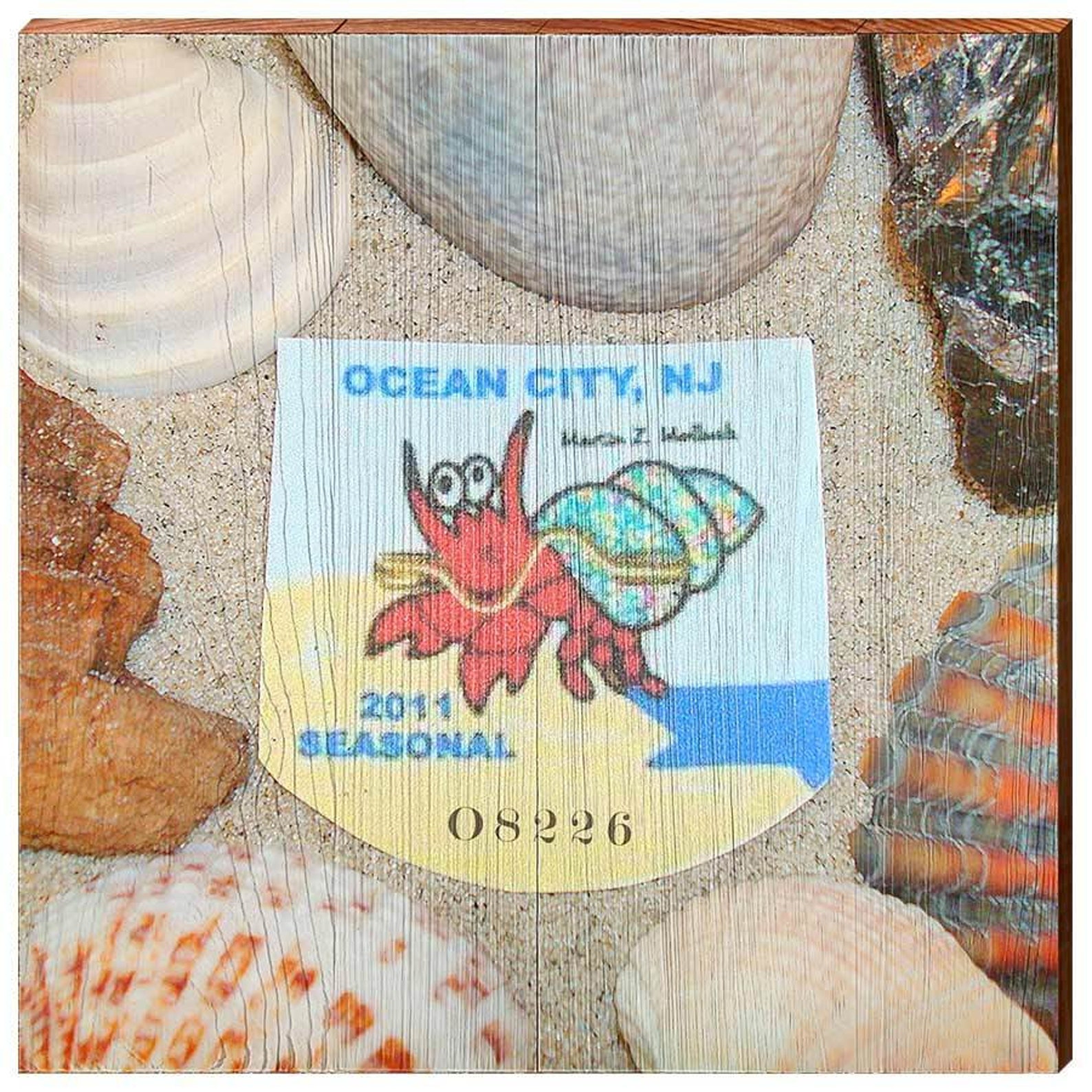 Ocean City New Jersey 2011 Beach Tag Art Etsy