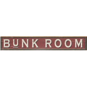 Bunk Room Wooden Sign | Wall Art Print on Real Wood