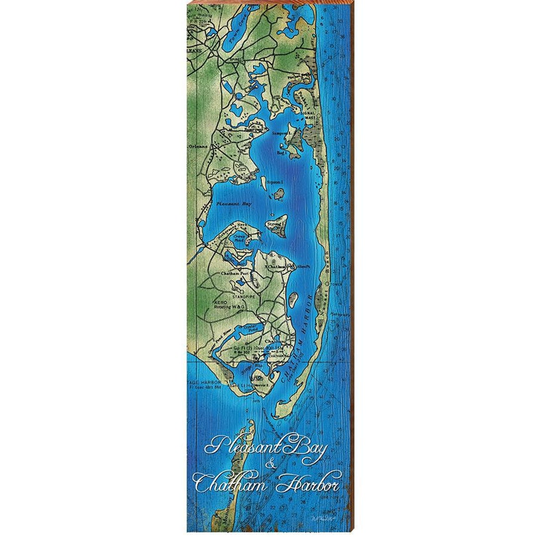 Pleasant Bay to Chatham Harbor Map Home Decor Art Print on Etsy