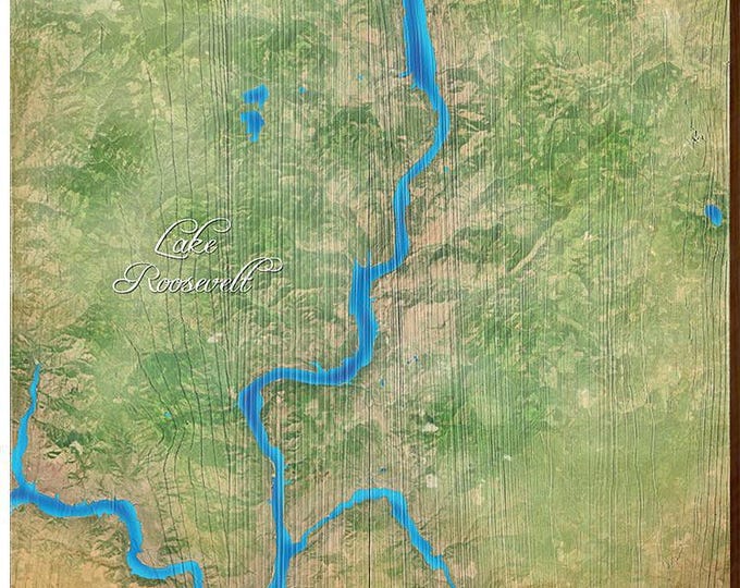 Lake Roosevelt Map - Etsy