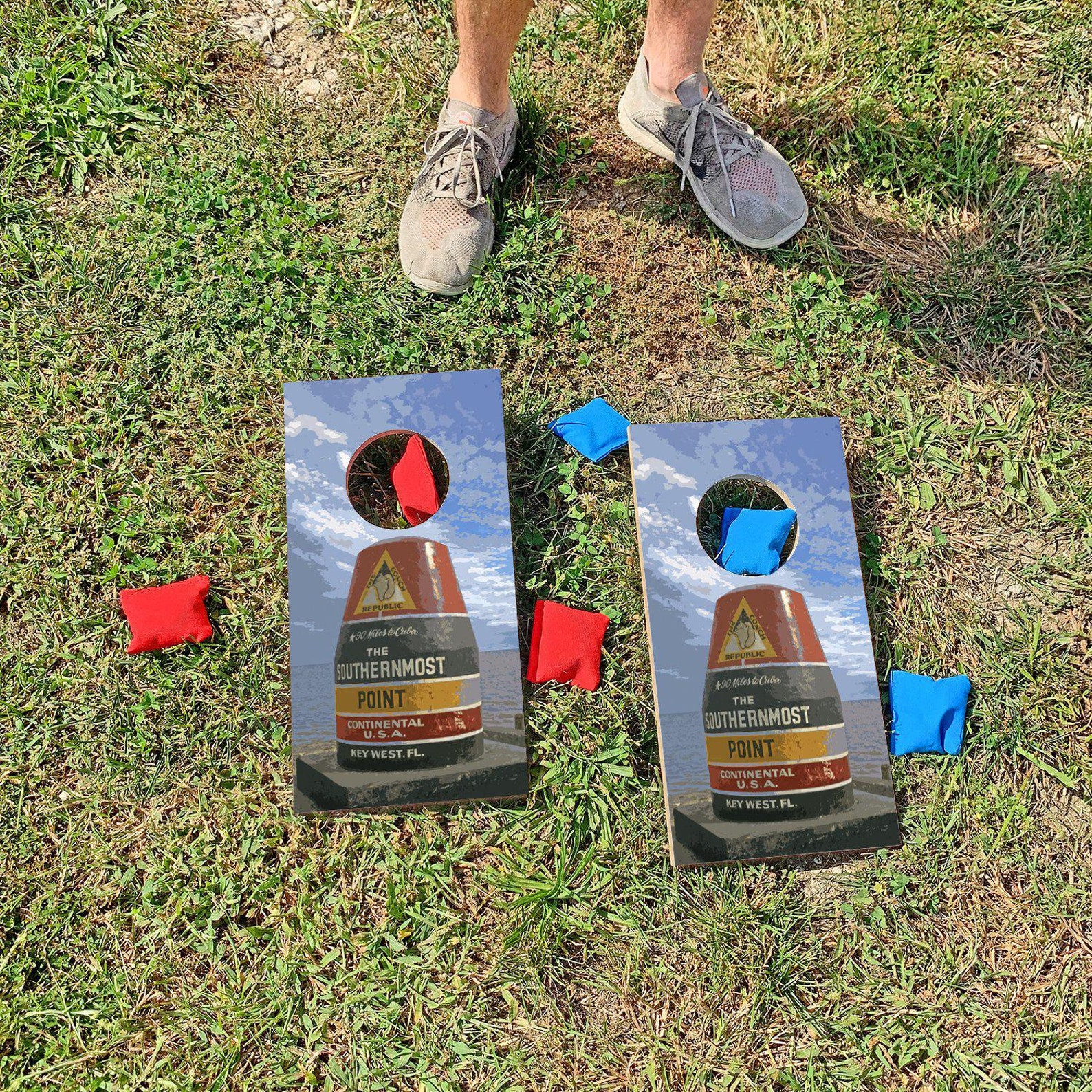 The Southernmost Point Key West, Florida Fun Size Mini Cornhole Game - Etsy
