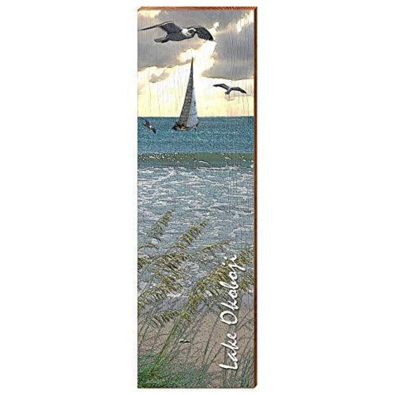 Lake Okoboji Wall Art Print on Real Wood Etsy