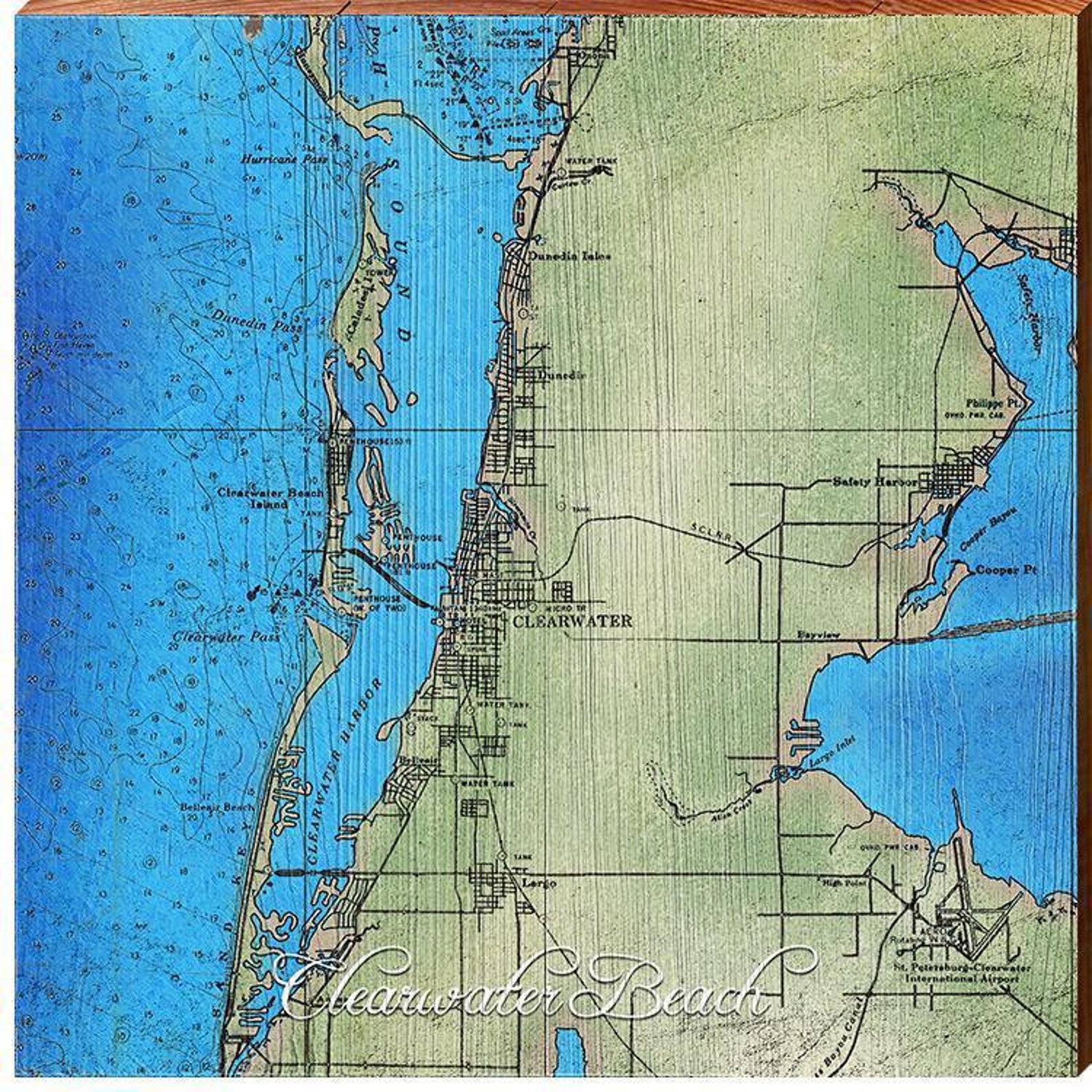 Clearwater Beach Florida Map Wall - Il 1588xN.2777833736 Cvry 