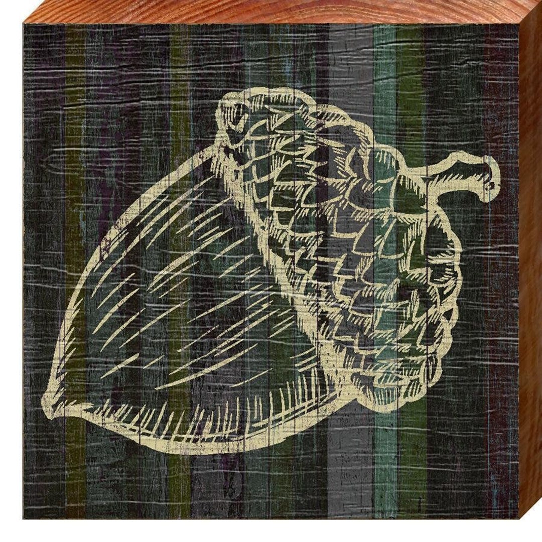 Acorn Wall Art Print on Real Wood Etsy UK