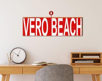 Customizable Red & White Sign | Wall Art Print on Real Wood