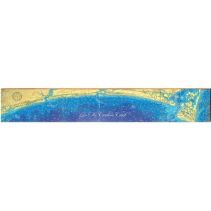 Love The Carolina Coast Map Home Dekor Kunstdruck auf echtem Holz