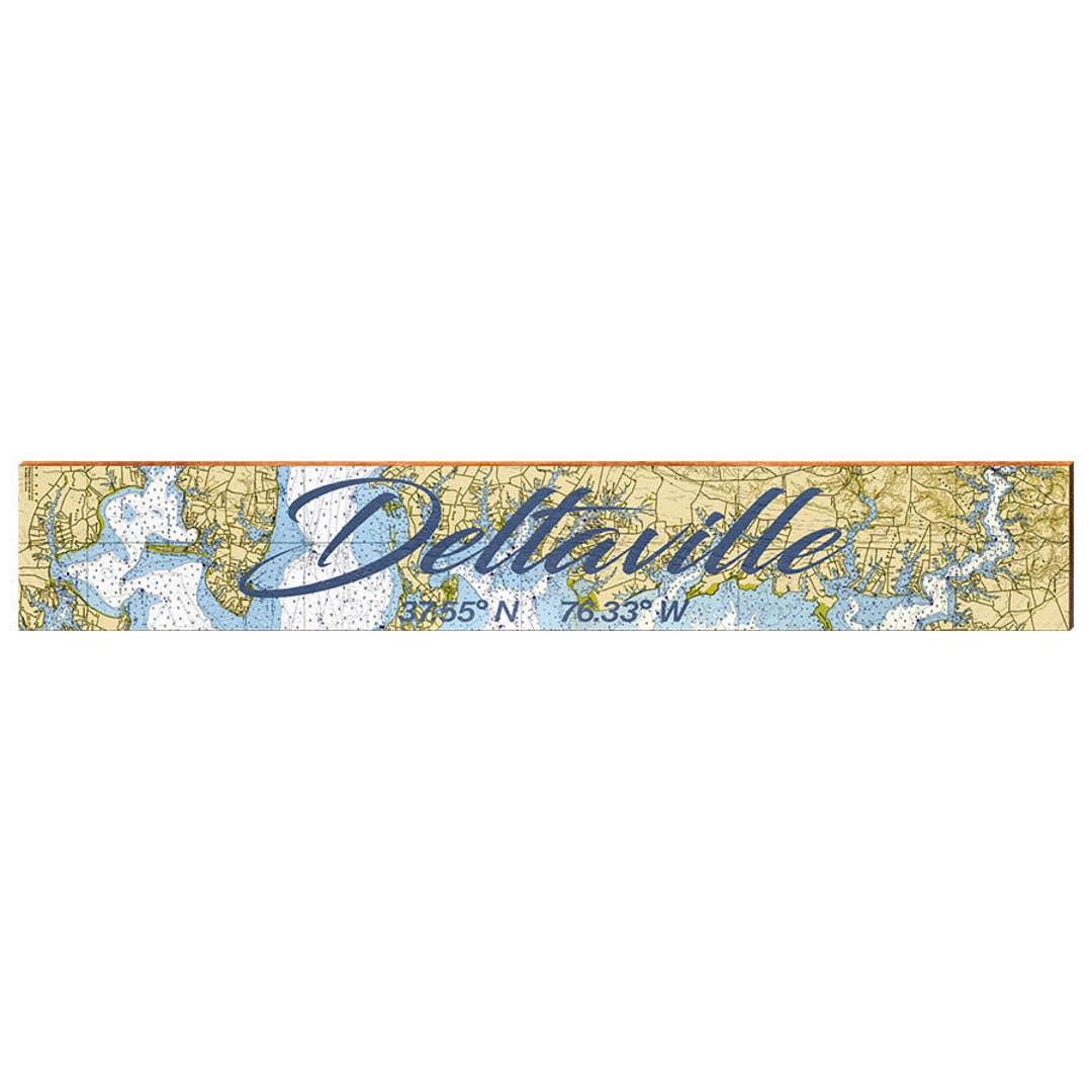 Deltaville, Virginia Navigational Styled Chart Large Wall Art Wall Art