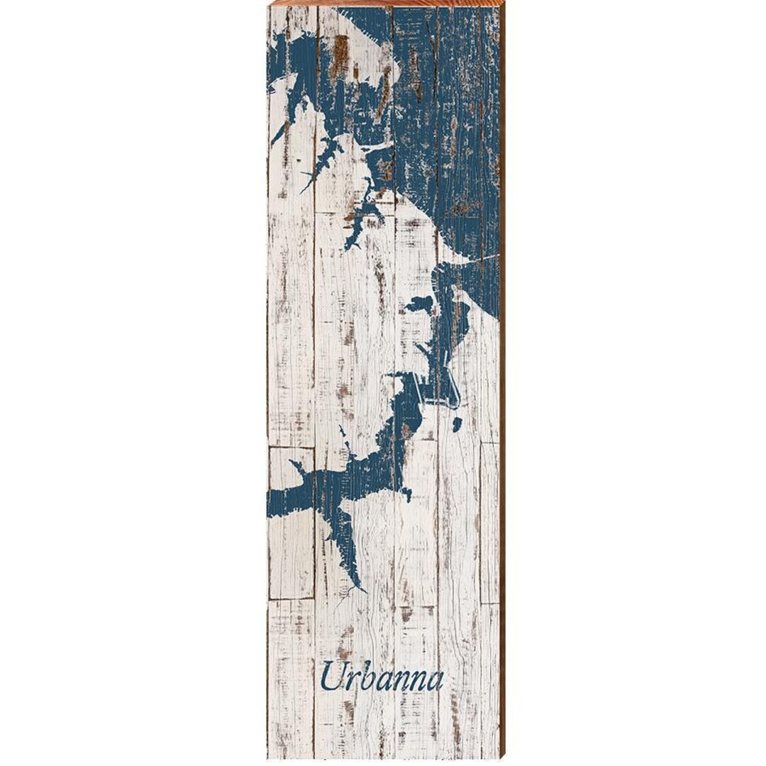 Urbanna Shabby Map Home Decor Art Print on Real Wood - Etsy