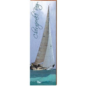 Chesapeake Bay Sailboat | Wall Art Print on Real Wood