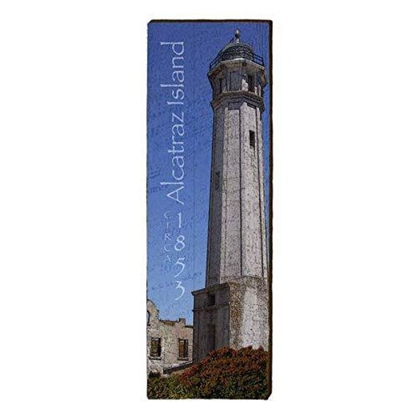 Alcatraz Island Lighthouse, California Wooden Sign | Wall Art Print on Real Wood