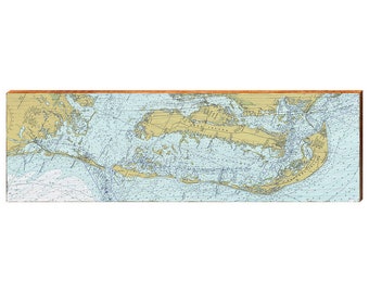 Pine Island, Sanibel Island, Captiva Island, and Cayo Costa, Florida Map Wooden Sign | Wall Art Print on Real Wood