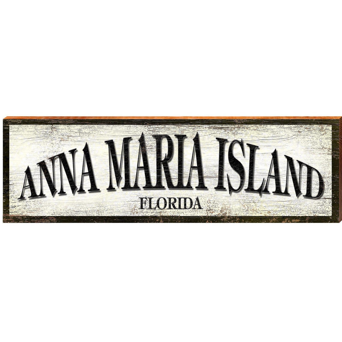 Anna Maria Island Florida Black & White Wooden Sign Wall | Etsy