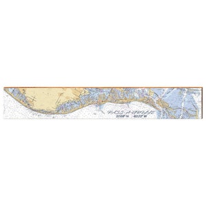 Letrero de madera con mapa de latitud y longitud de Pass-A-Grille, Florida / Impresión de arte mural en madera auténtica