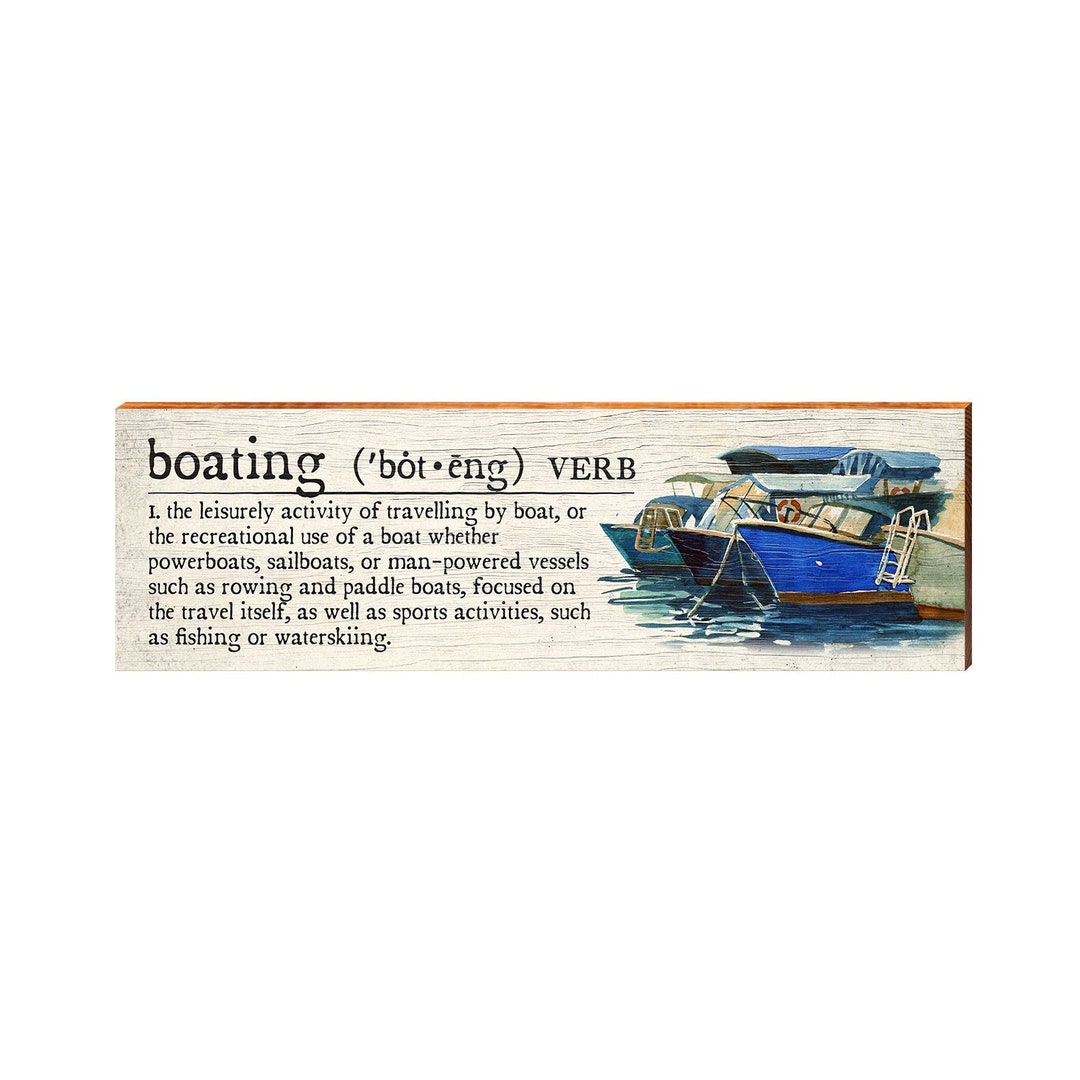 Boating Definition Wooden Sign Wall Art Print on Real Wood Etsy