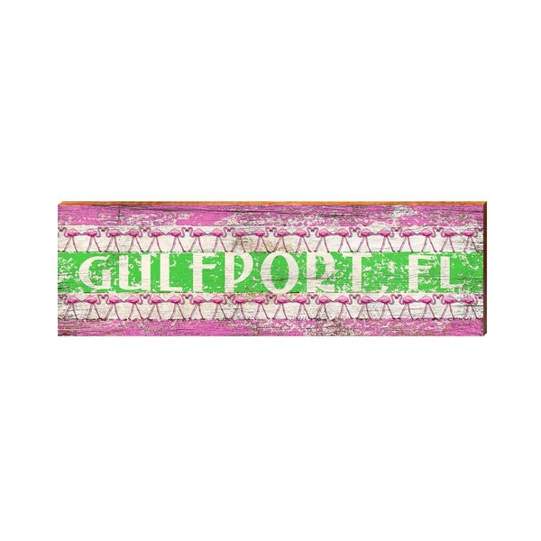 Gulfport, Florida Flamingos | Wall Art Print on Real Wood