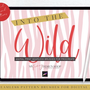Animal Print Seamless Pattern Procreate Brushes - Into the Wild Brush Set - Illustrating Tools - Digital Art